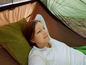 Im neuen Lieblingsschlafplatz draußen